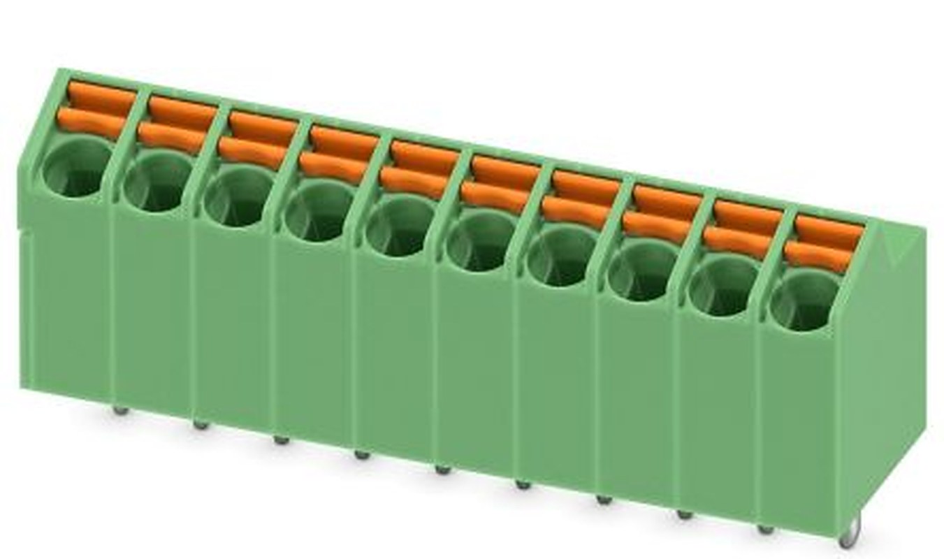 Phoenix Contact SPTA 1/10-3.5 Series 65° PCB Terminal Block, 10 Contact(s), 3.5 mm Pitch, 1 Row