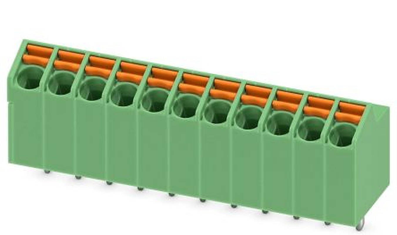 Phoenix Contact SPTA 1/11-3.5 Series 65° PCB Terminal Block, 11 Contact(s), 3.5 mm Pitch, 1 Row