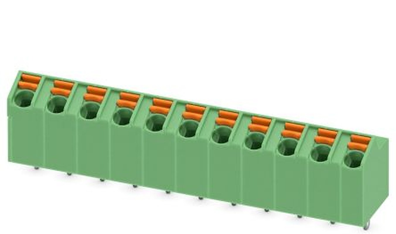 Phoenix Contact SPTA 1/11-5.0 Series 65° PCB Terminal Block, 11 Contact(s), 5 mm Pitch, 1 Row