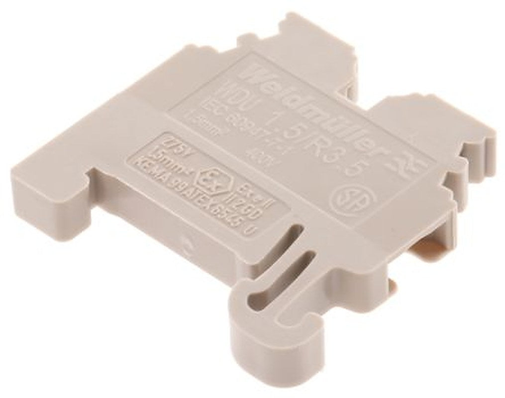 Weidmüller 1753280000 WDU Series DIN Rail Terminal Block Dark Beige, 1.5mm², 1-Level, Screw, IECEx/ATEX