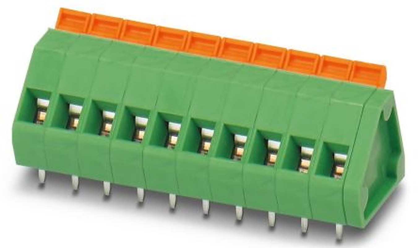 Phoenix Contact ZFKDSA 1.5-W-5.08- 5 Series 45° PCB Terminal Block, 5 Contact(s), 5.08 mm Pitch, 1 Row