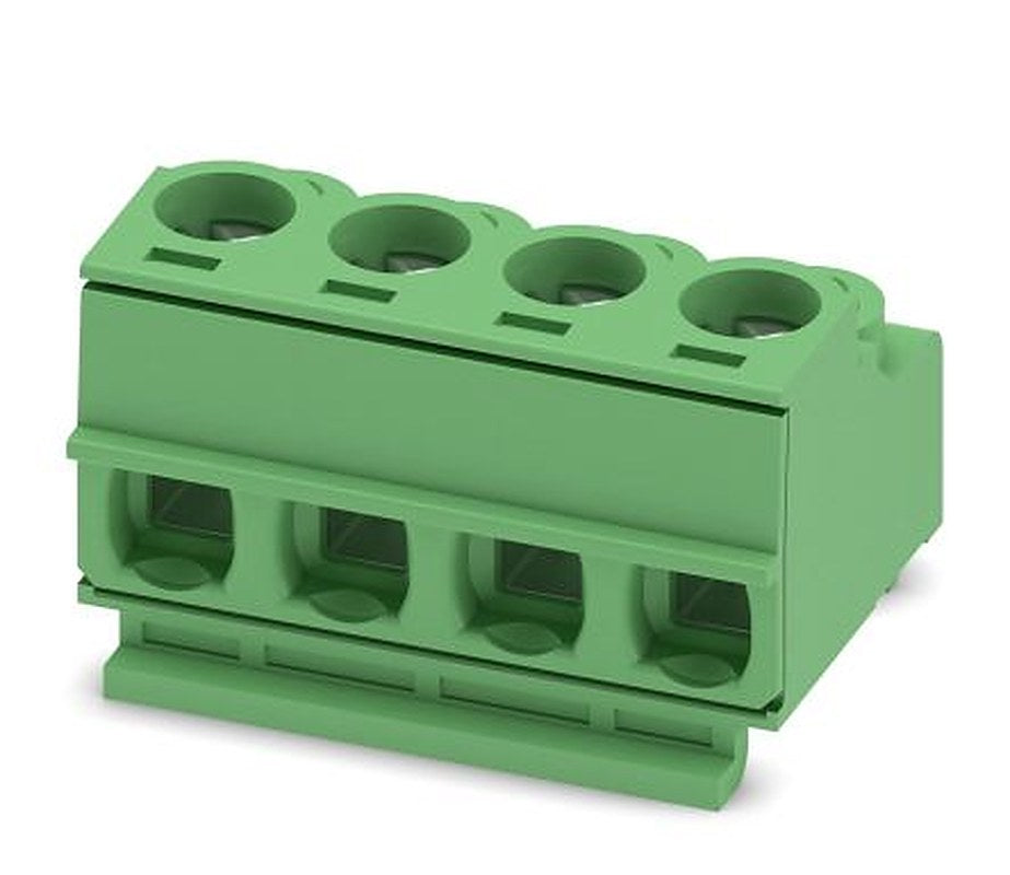 Phoenix Contact PT 1.5/4-PH-5.0 CLIP Series Right Angle Pluggable Terminal Block, 4 Contact(s), 5 mm Pitch, 1 Row