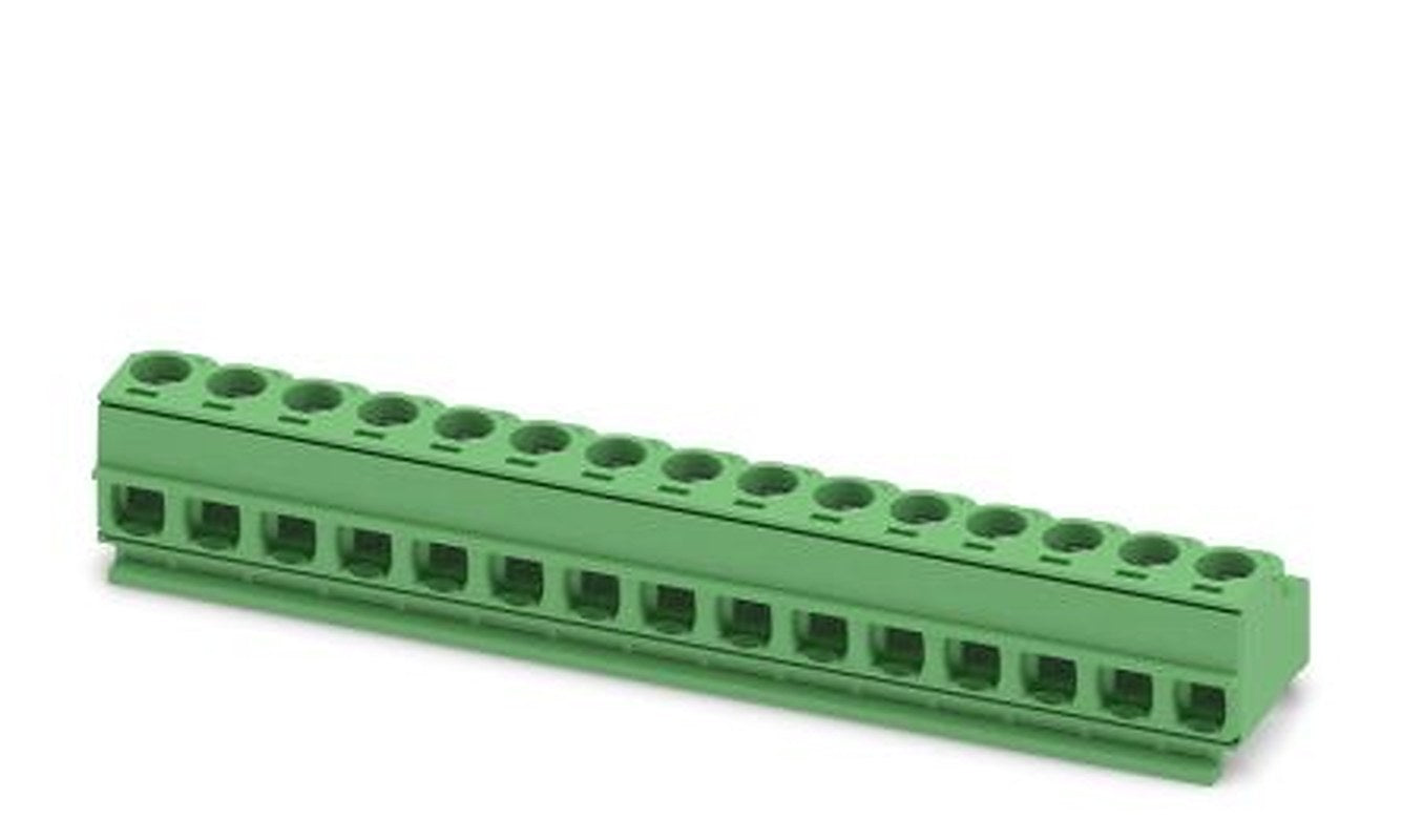 Phoenix Contact PT 1.5/15-PH-5.0 CLIP Series Pluggable Terminal Block, 15-Contact, 5 mm Pitch, 1 Row, 1755868