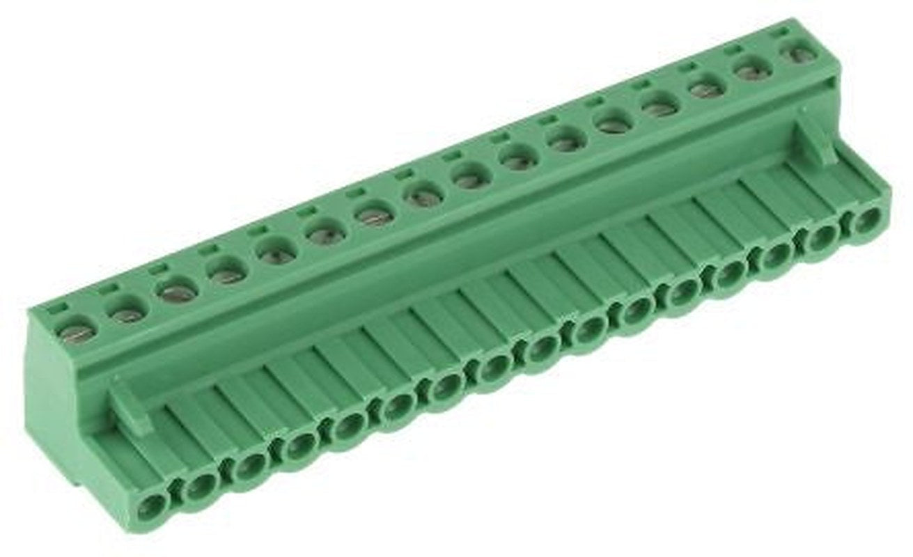 Phoenix Contact MSTB 2.5/16-ST-5.08 Series Pluggable Terminal Block, 16-Contact, 5.08 mm Pitch, 1 Row, 1757158