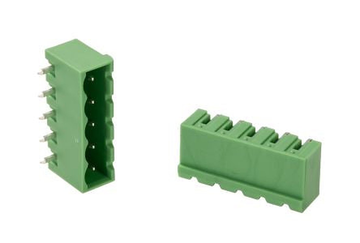 Phoenix Contact MSTBA 2.5/ 5-G-5.08 Series Pluggable Terminal Block, 5-Contact, 5.08 mm Pitch, 1 Row, 1757271