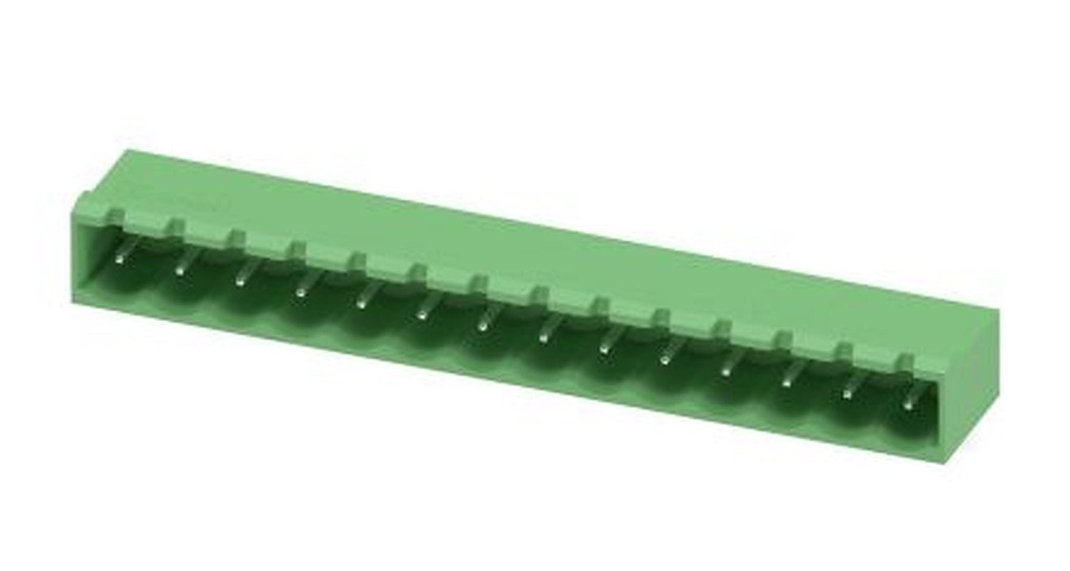 Phoenix Contact MSTBA 2.5/14-G-5.08 Series Pluggable Terminal Block, 14-Contact, 5.08 mm Pitch, 1 Row, 1757365