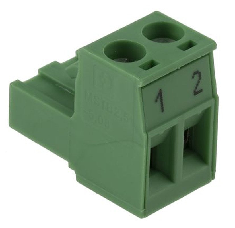 Phoenix Contact MSTB 2.5/2-5.08 Series Pluggable Terminal Block, 2-Contact, 5.08 mm Pitch, 1 Row, 1758364