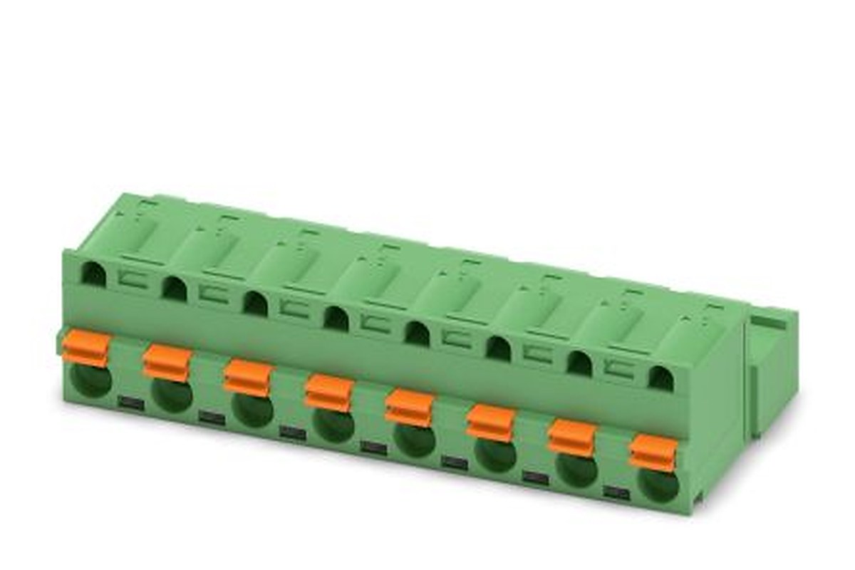 Phoenix Contact GFKIC 2.5/8-ST-7.62 Series Pluggable Terminal Block, 8-Contact, 7.62 mm Pitch, 1 Row, 1761661