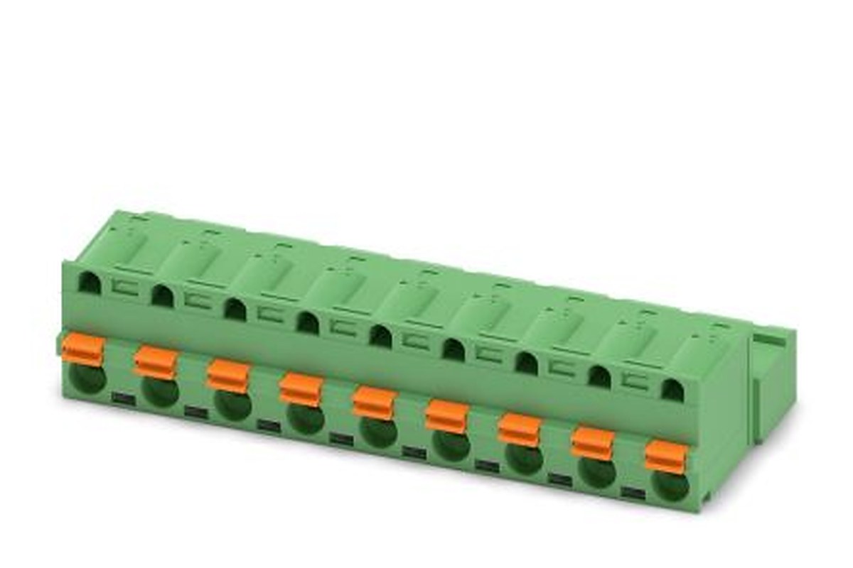 Phoenix Contact GFKIC 2.5/9-ST-7.62 Series Pluggable Terminal Block, 9-Contact, 7.62 mm Pitch, 1 Row, 1761674