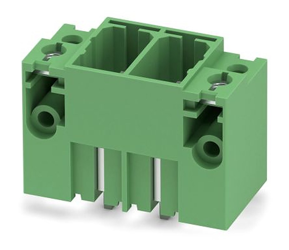 Phoenix Contact PCV 35 HC/ 2-GF-15.00 Series Pluggable Terminal Block, 2-Contact, 15 mm Pitch, 1 Row, 1762796