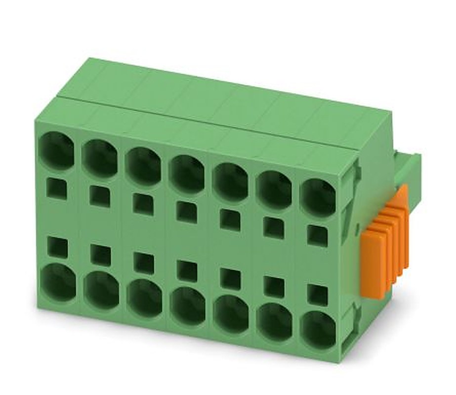 Phoenix Contact TSPC 5/7-STCL-7.62 Series Pluggable Terminal Block, 7-Contact, 7.62 mm Pitch, 1 Row, 1765463