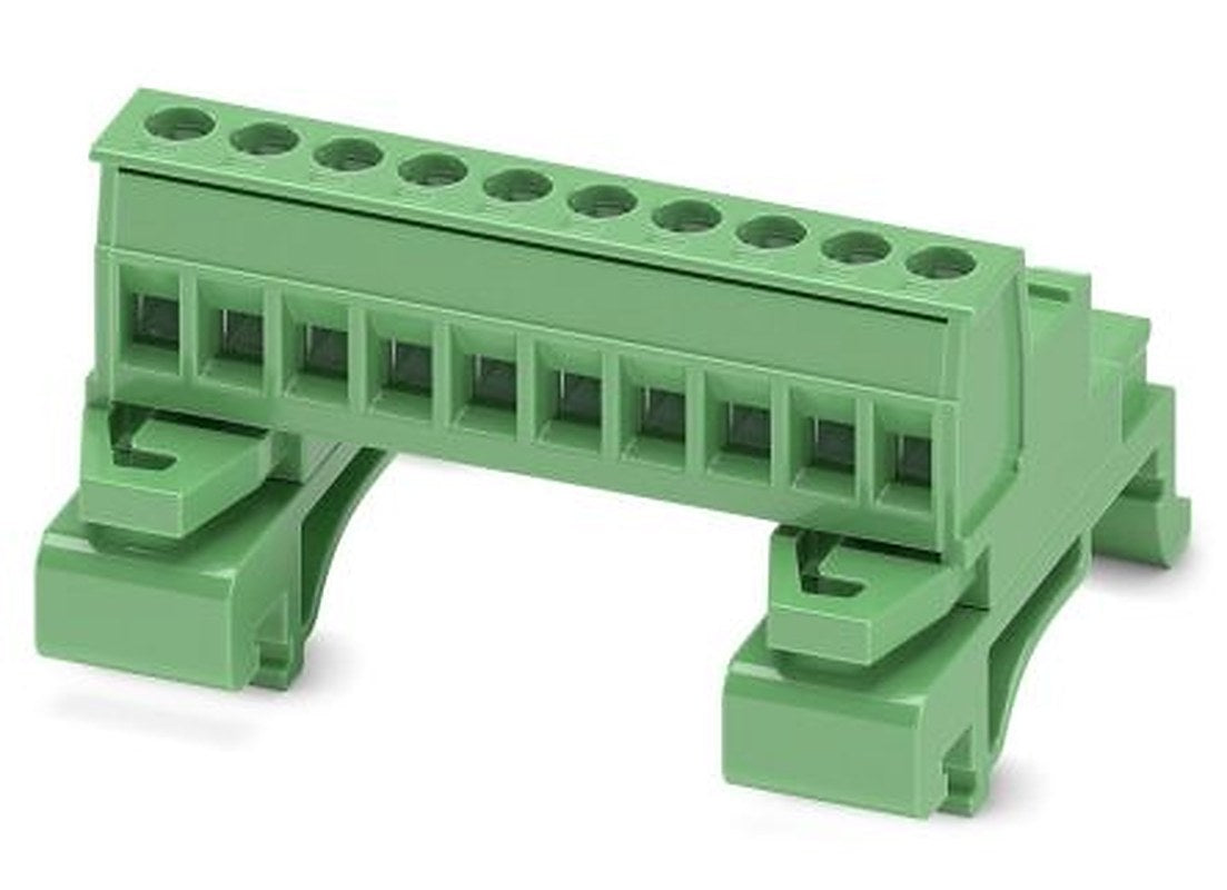 Phoenix Contact 1765768 UMSTBHK 2.5/10-G Series DIN Rail Connector Green, 0.2mm², 2.5 mm², 1-Level, Screw