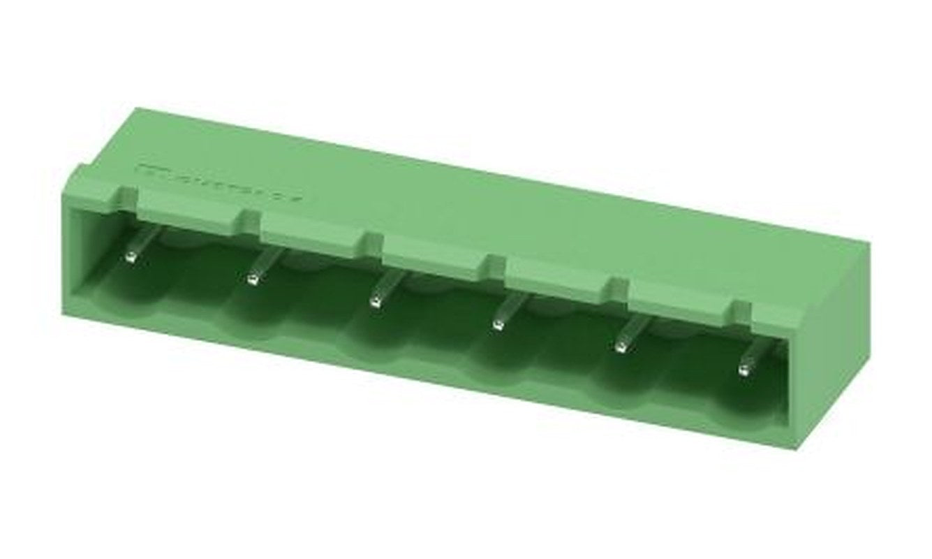 Phoenix Contact GMSTBA 2.5/ 6-G-7.62 Series Pluggable Terminal Block, 6-Contact, 7.62 mm Pitch, 1 Row