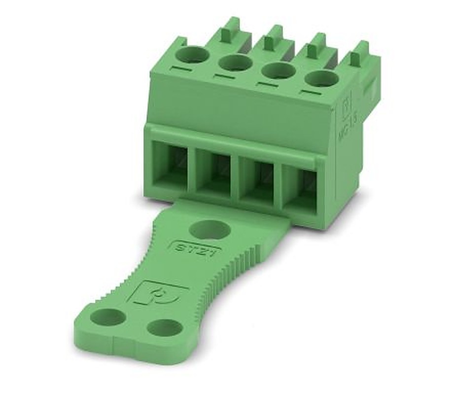 Phoenix Contact MC 1.5/4-STZ1-3.81 Series Pluggable Terminal Block, 4-Contact, 3.81 mm Pitch, 1 Row, 1767461