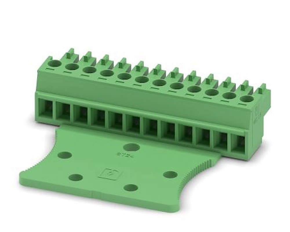 Phoenix Contact MC 1.5/12-STZ4-3.81 Series Pluggable Terminal Block, 12-Contact, 3.81 mm Pitch, 1 Row, 1768978