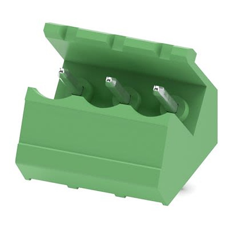 Phoenix Contact SMSTB Series Angled Wave Soldering Mount PCB Header, 3 Contact(s), 5 mm Pitch, 1 Row, Shrouded