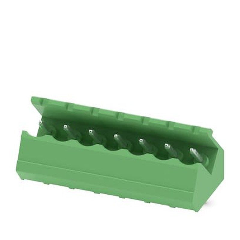 Phoenix Contact SMSTB Series Angled Wave Soldering Mount PCB Header, 7 Contact(s), 5 mm Pitch, 1 Row, Shrouded