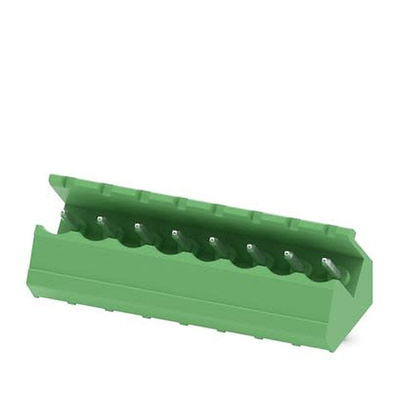 Phoenix Contact SMSTB Series Angled Wave Soldering Mount PCB Header, 8 Contact(s), 5 mm Pitch, 1 Row, Shrouded