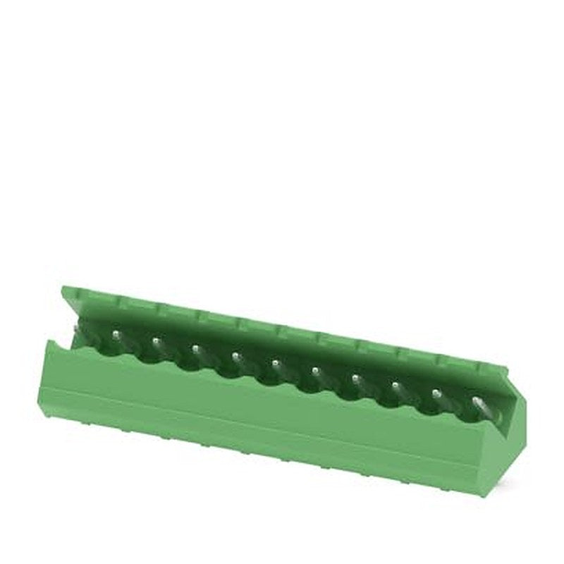 Phoenix Contact SMSTB Series Angled Wave Soldering Mount PCB Header, 11 Contact(s), 5 mm Pitch, 1 Row, Shrouded