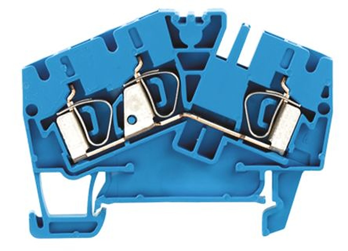 Weidmüller 1770860000 Z Series Feed Through Terminal Block Blue, 1-Level, Clamp