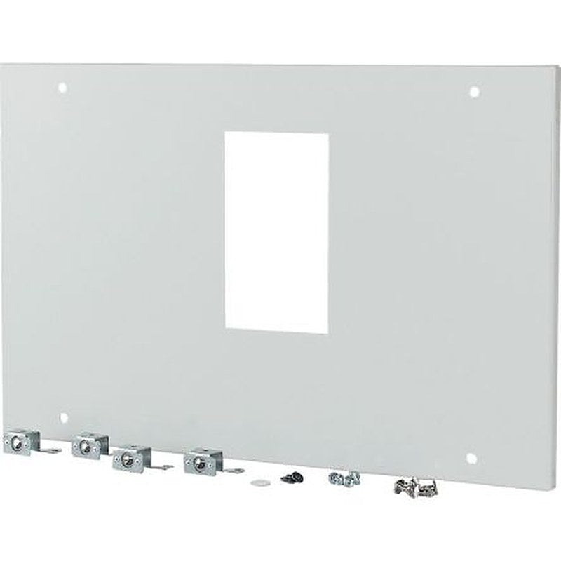 Eaton Grey 1 Gang Front Plate Steel Faceplate