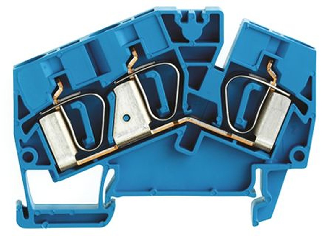 Weidmüller 1771420000 Z Series Feed Through Terminal Block Blue, 6mm², 1-Level, Clamp