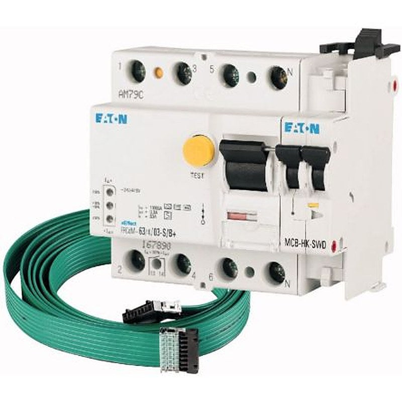 Eaton Auxiliary Contact Auxiliary, MCB-HK Series for Use with MCB Accessory, Combined Residual Current/Power Circuit