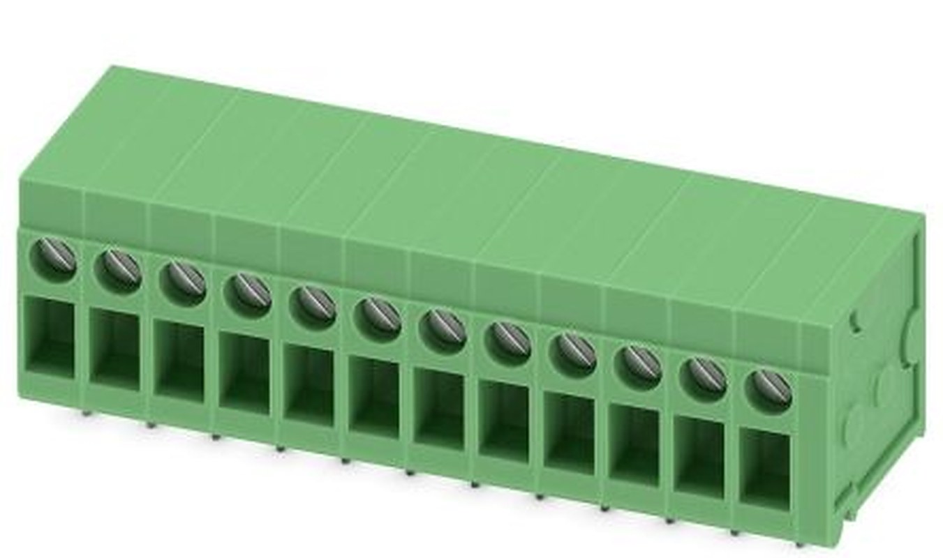Phoenix Contact FRONT 2.5-H/SA10-12 Series Horizontal PCB Terminal Block, 12 Contact(s), 5 mm Pitch, 1 Row