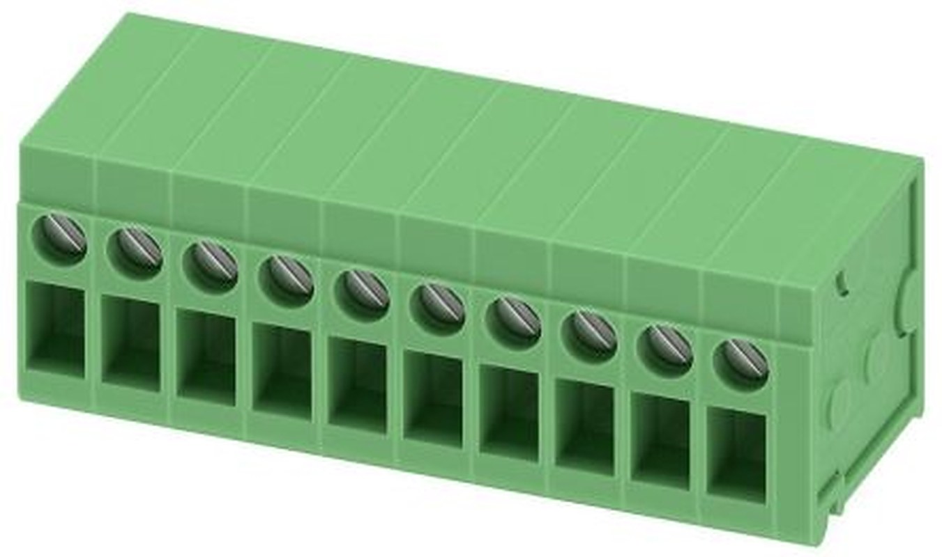 Phoenix Contact FRONT 2.5-H/SA 5/10 Series Horizontal PCB Terminal Block, 10 Contact(s), 5 mm Pitch, 1 Row