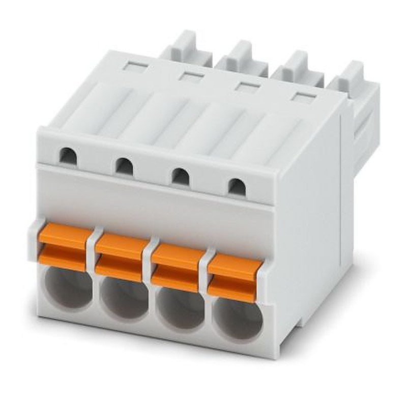 Phoenix Contact FK-MCP 1.5/4-ST-3.5 GY7035 Series Pluggable Terminal Block, 4-Contact, 3.5 mm Pitch, 1773594