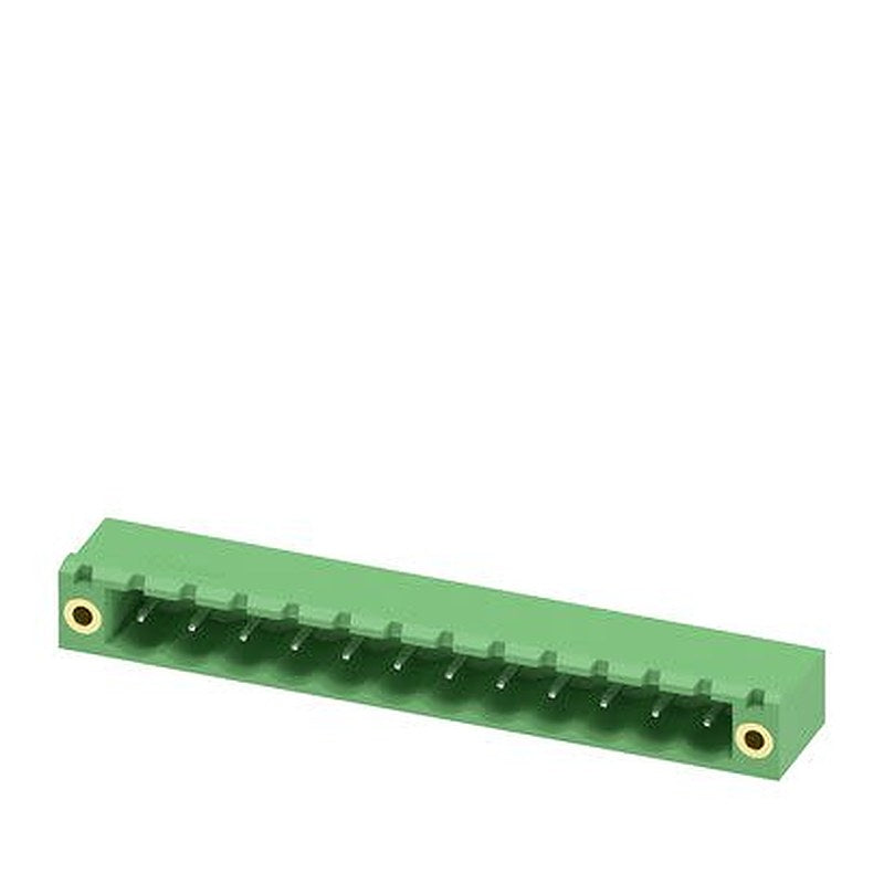 Phoenix Contact 5/12-GF-5, 08, MSTB 2 Series Straight Wave Soldering Mount PCB Header, 12 Contact(s), 5.08 mm Pitch, 1