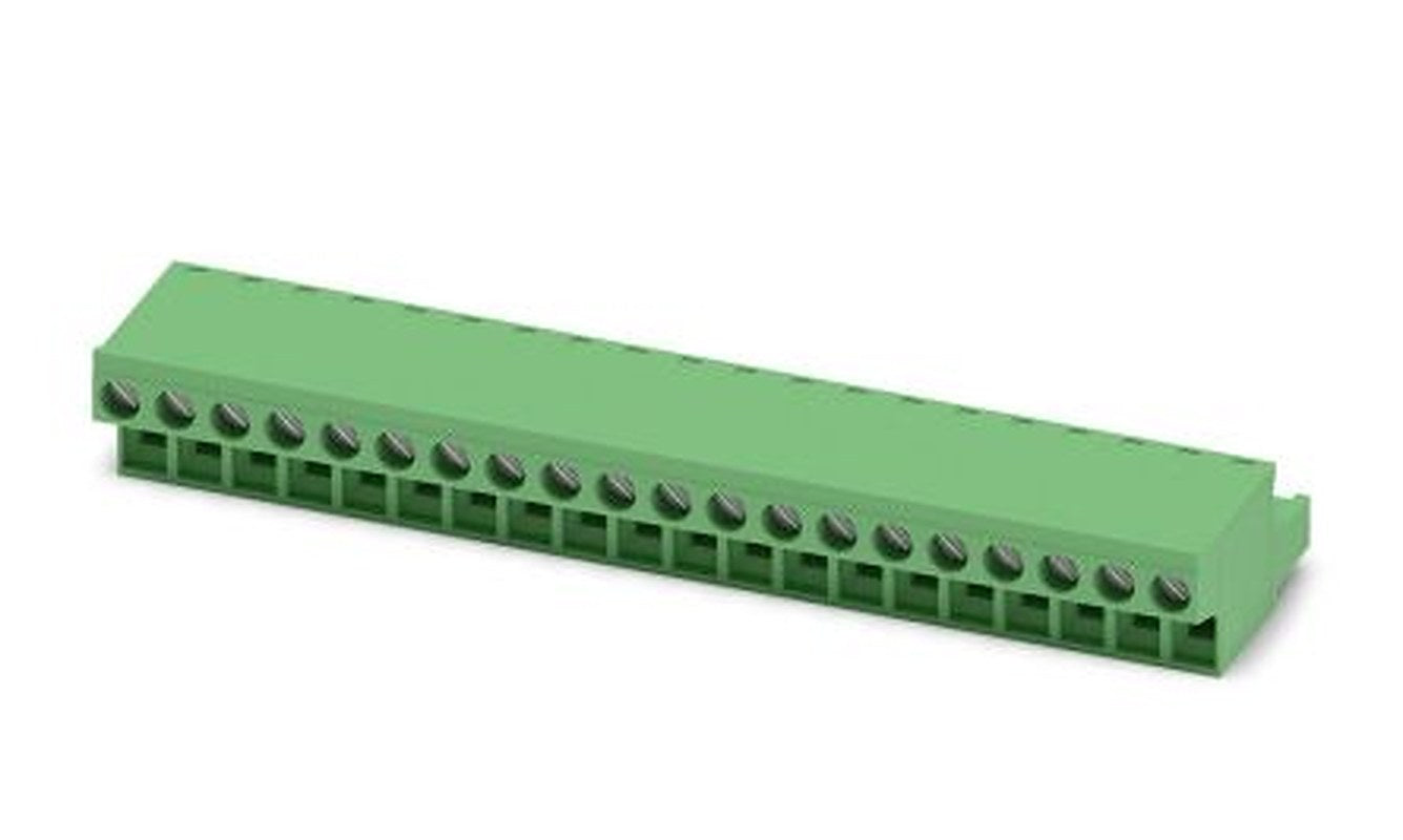 Phoenix Contact FRONT-MSTB 2.5/20-ST-5.08 Series Pluggable Terminal Block, 20-Contact, 5.08 mm Pitch, 1 Row, 1777468
