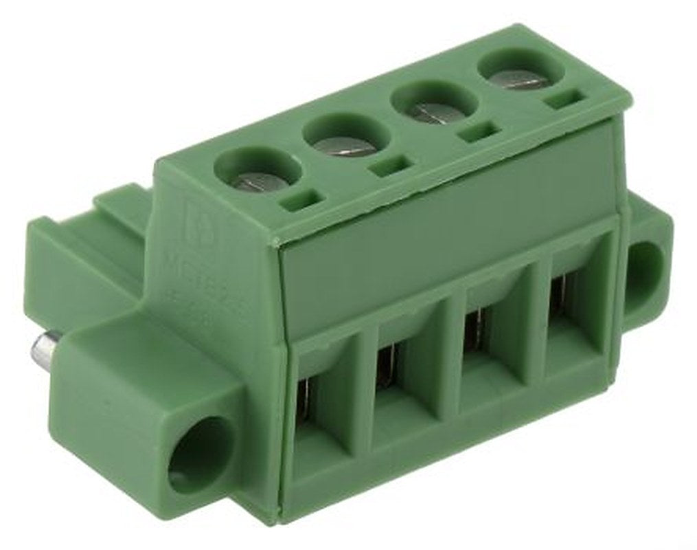 Phoenix Contact MSTB 2.5/4-STF-5.08 Series Pluggable Terminal Block, 4-Contact, 5.08 mm Pitch, 1 Row
