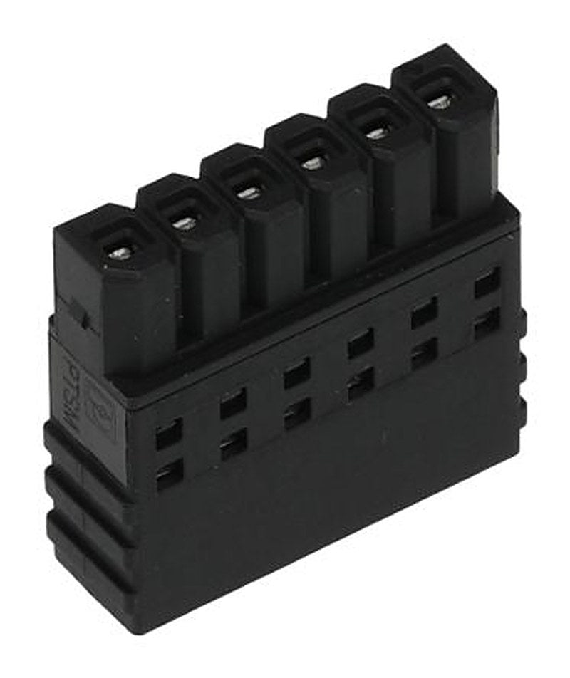 Phoenix Contact PTSM 0.5/6-P-2.5 Series Pluggable Terminal Block, 6-Contact, 2.5 mm Pitch, 1 Row, 1778874