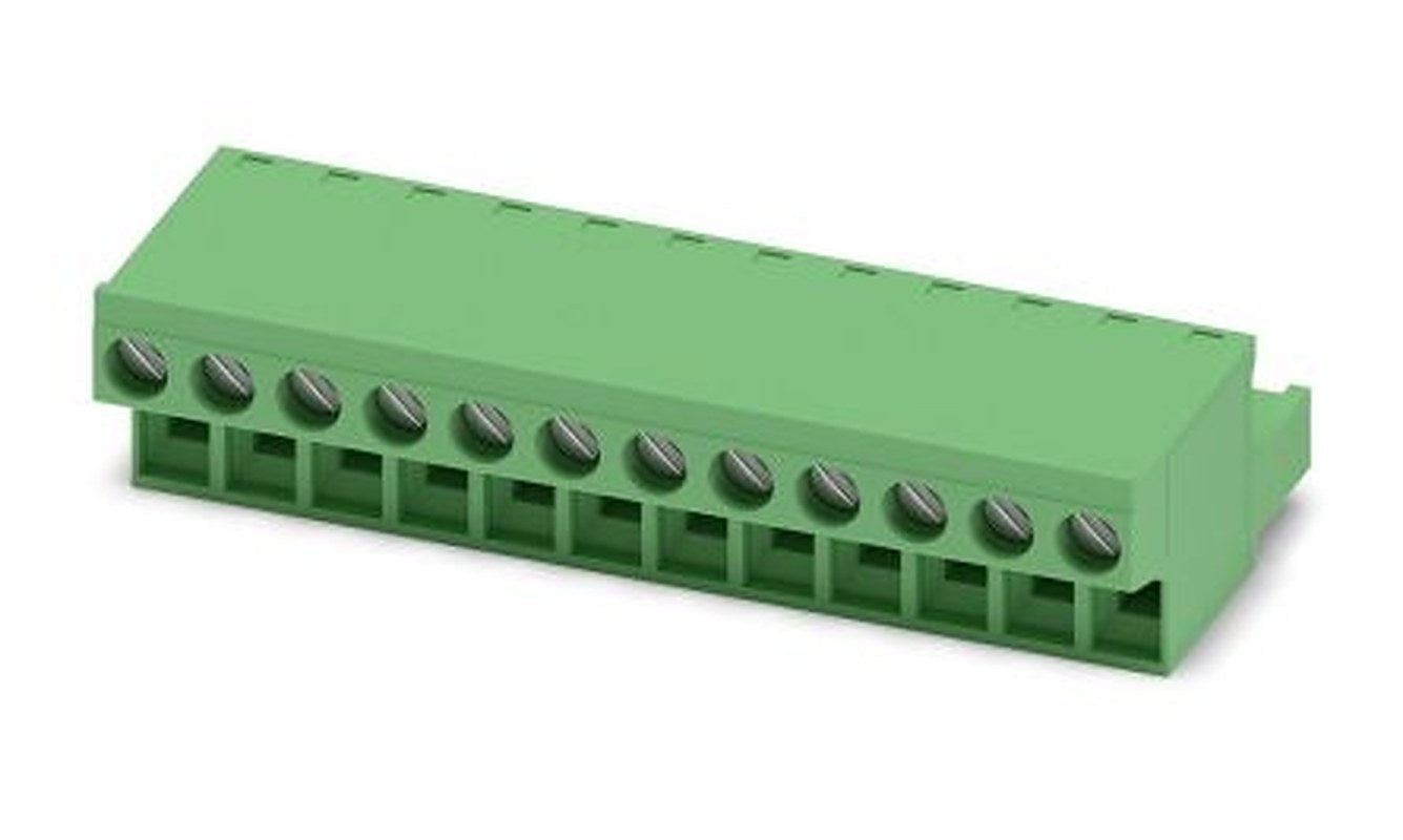 Phoenix Contact FRONT-MSTB 2.5/12-ST Series Pluggable Terminal Block, 12-Contact, 5 mm Pitch, 1 Row, 1779518