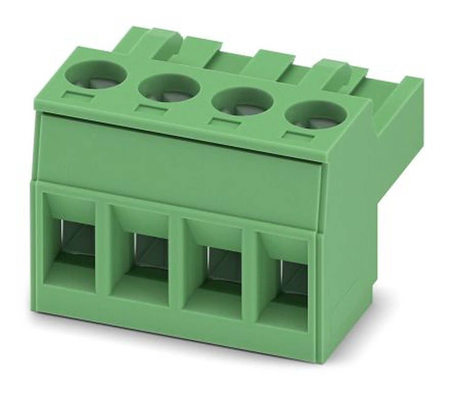 Phoenix Contact 5/5-ST-3, 5 GY7035, MC 1 Series Pluggable Terminal Block, 4-Contact, 5 mm Pitch, 1 Row, 1779851