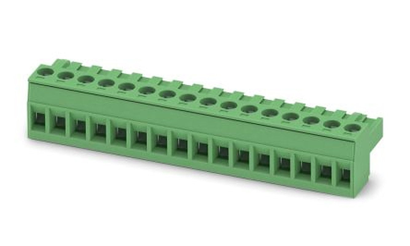 Phoenix Contact MSTBT 2.5/16-ST Series Pluggable Terminal Block, 16-Contact, 5 mm Pitch, 1 Row, 1779974