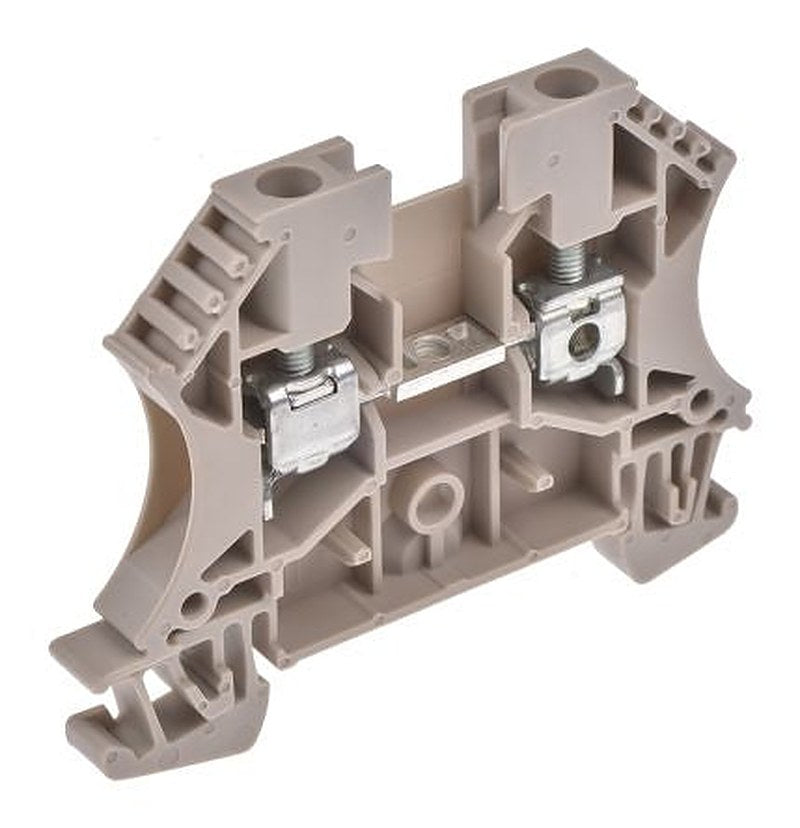 Weidmüller 1781730000 WDU Series DIN Rail Terminal Block Dark Beige, 4mm², 1-Level, Screw, ATEX