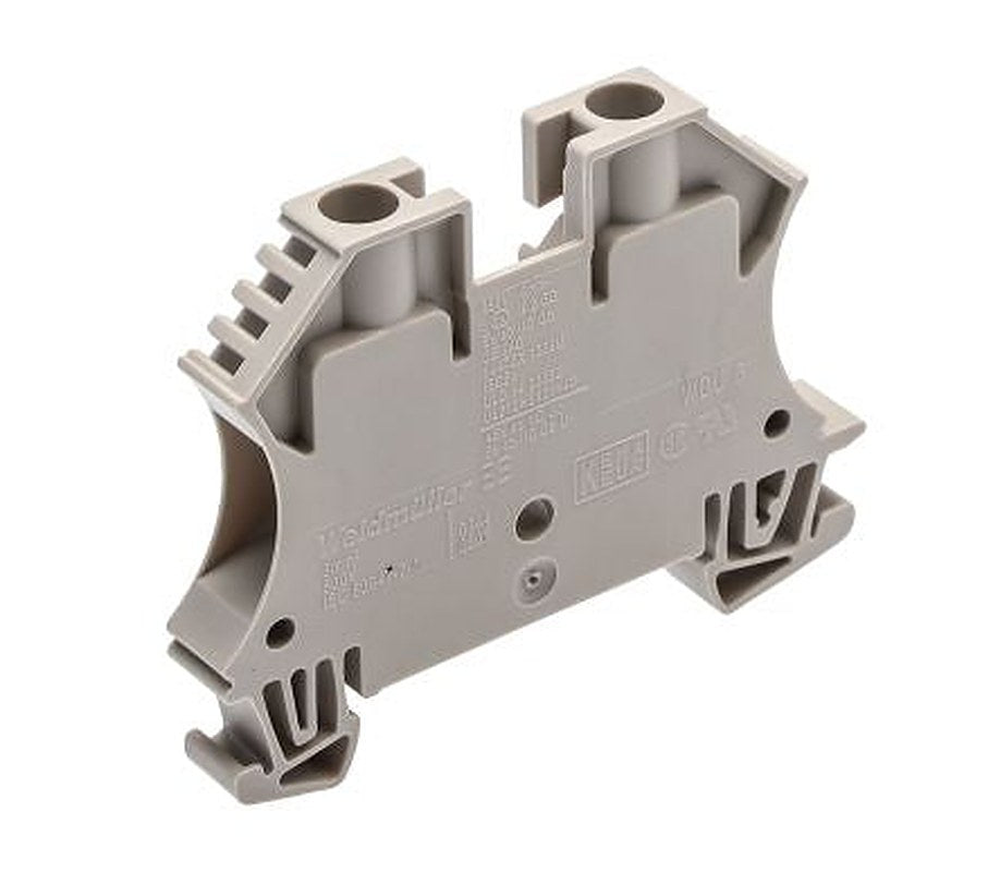 Weidmüller 1781740000 WDU Series DIN Rail Terminal Block Dark Beige, 6mm², 1-Level, Screw, IECEx/ATEX