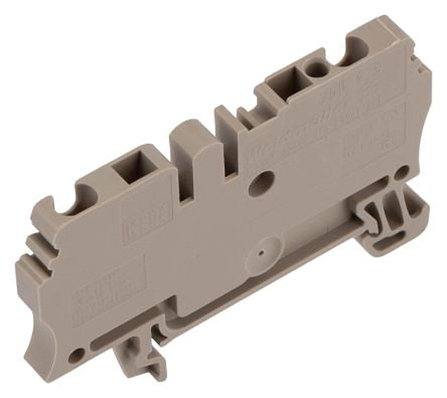 Weidmüller 1781820000 ZDU Series DIN Rail Terminal Block Dark Beige, 2.5mm², 1-Level, Spring Terminal