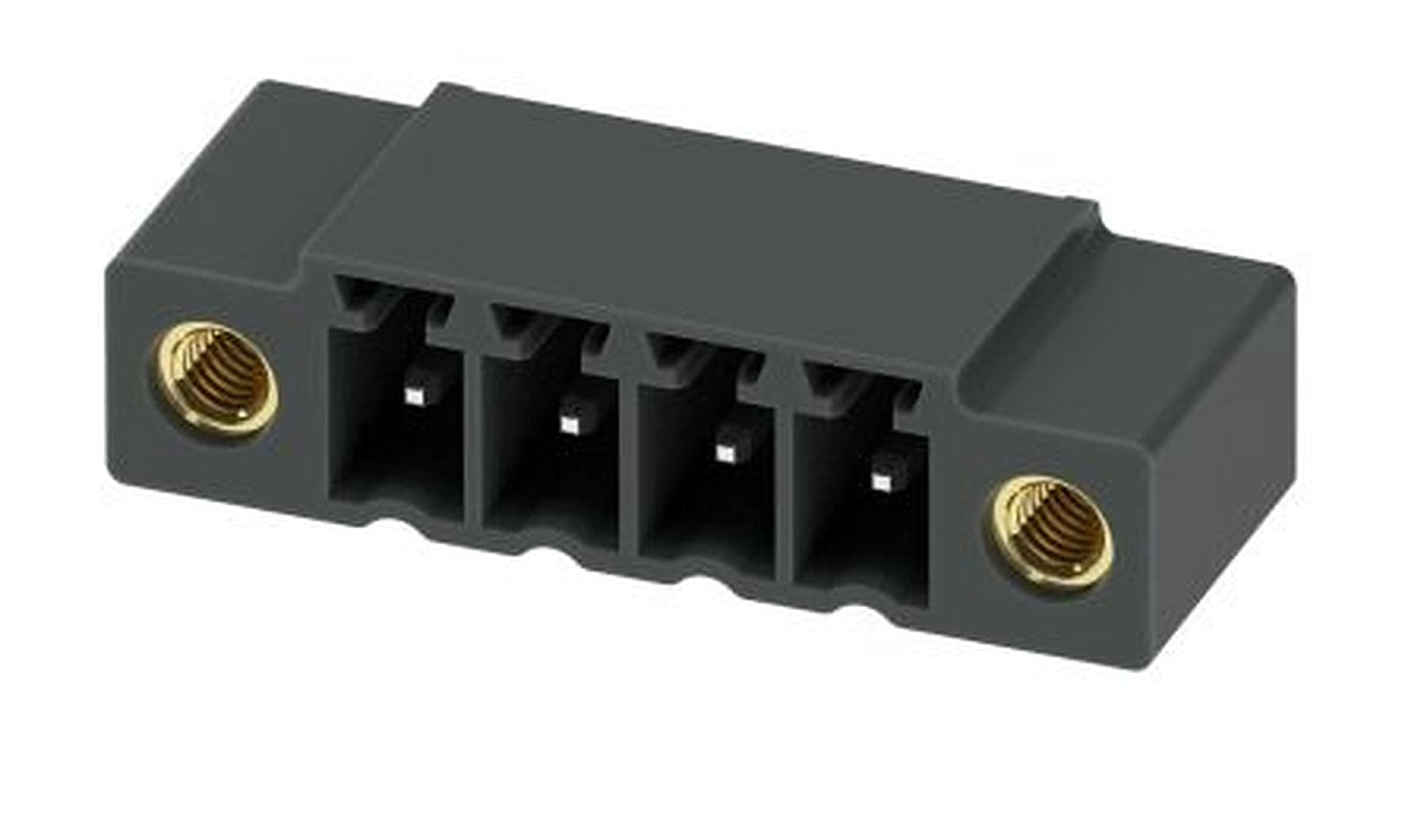 Phoenix Contact MC 1.5/ 4-GF-3.81 P26 THRR56 Series Pluggable Terminal Block, 4 Contact(s), 3.81 mm Pitch, 1 Row