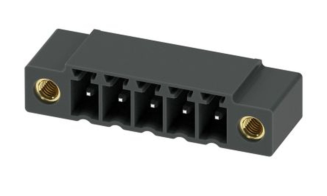 Phoenix Contact MC 1.5/ 5-GF-3.81 P14 THRR56 Series Pluggable Terminal Block, 5-Contact, 3.81 mm Pitch, 1 Row, 1782161