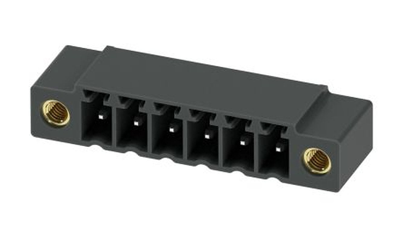 Phoenix Contact MC 1.5/ 6-GF-3.81 P14 THRR56 Series Pluggable Terminal Block, 6-Contact, 3.81 mm Pitch, 1 Row, 1782174