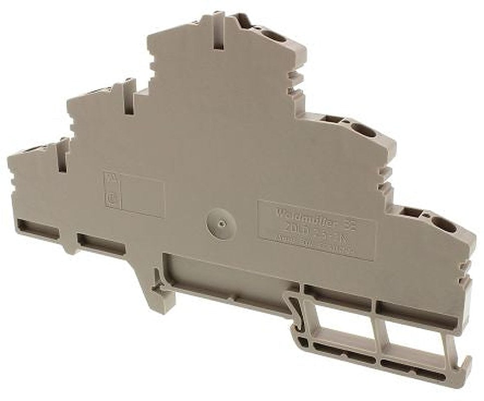 Weidmüller 1782300000 ZDLD Series DIN Rail Terminal Block Brown, 2.5mm², 3-Level, Clamp