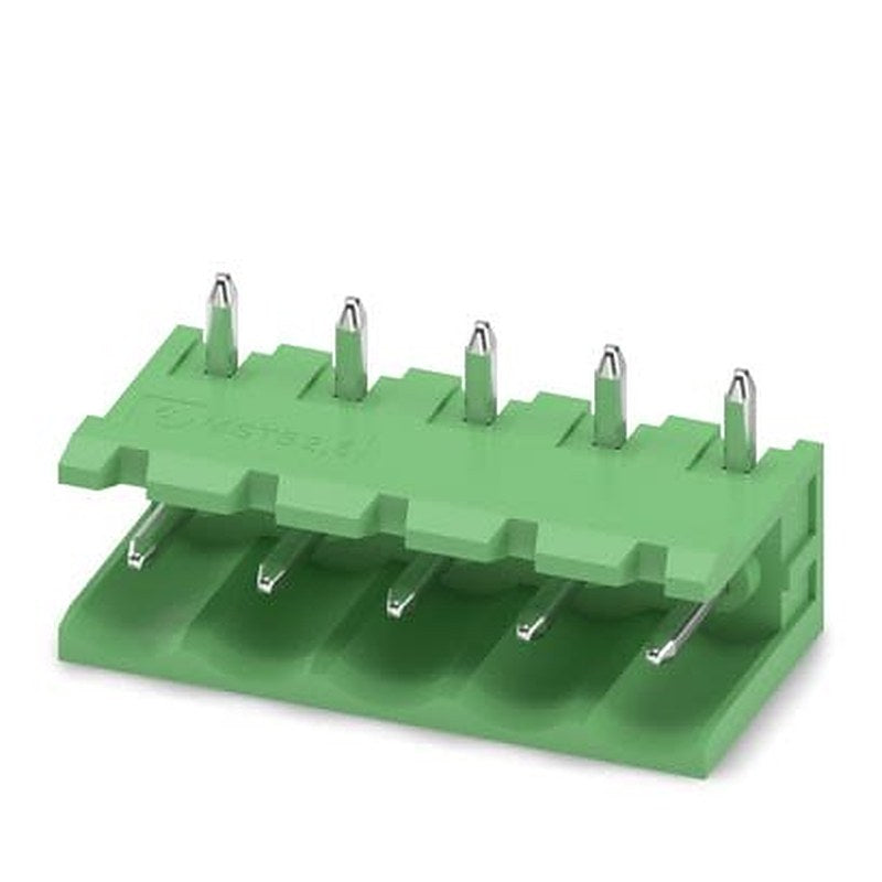 Phoenix Contact MSTB Series Right Angle Wave Soldering Mount PCB Header, 5 Contact(s), 5 mm Pitch, 1 Row, Shrouded