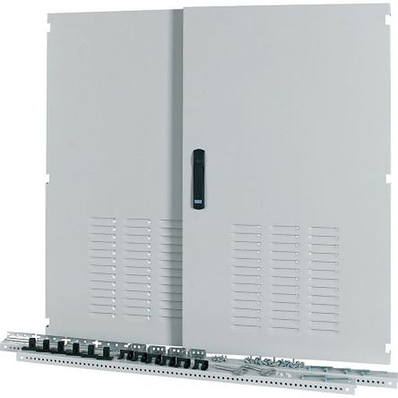 Eaton xEnergy Main Series Lockable Steel Black RAL 7035 Single Door, 965 mm H, 1.192m W, 34 mm D, 34 mm L for Use with
