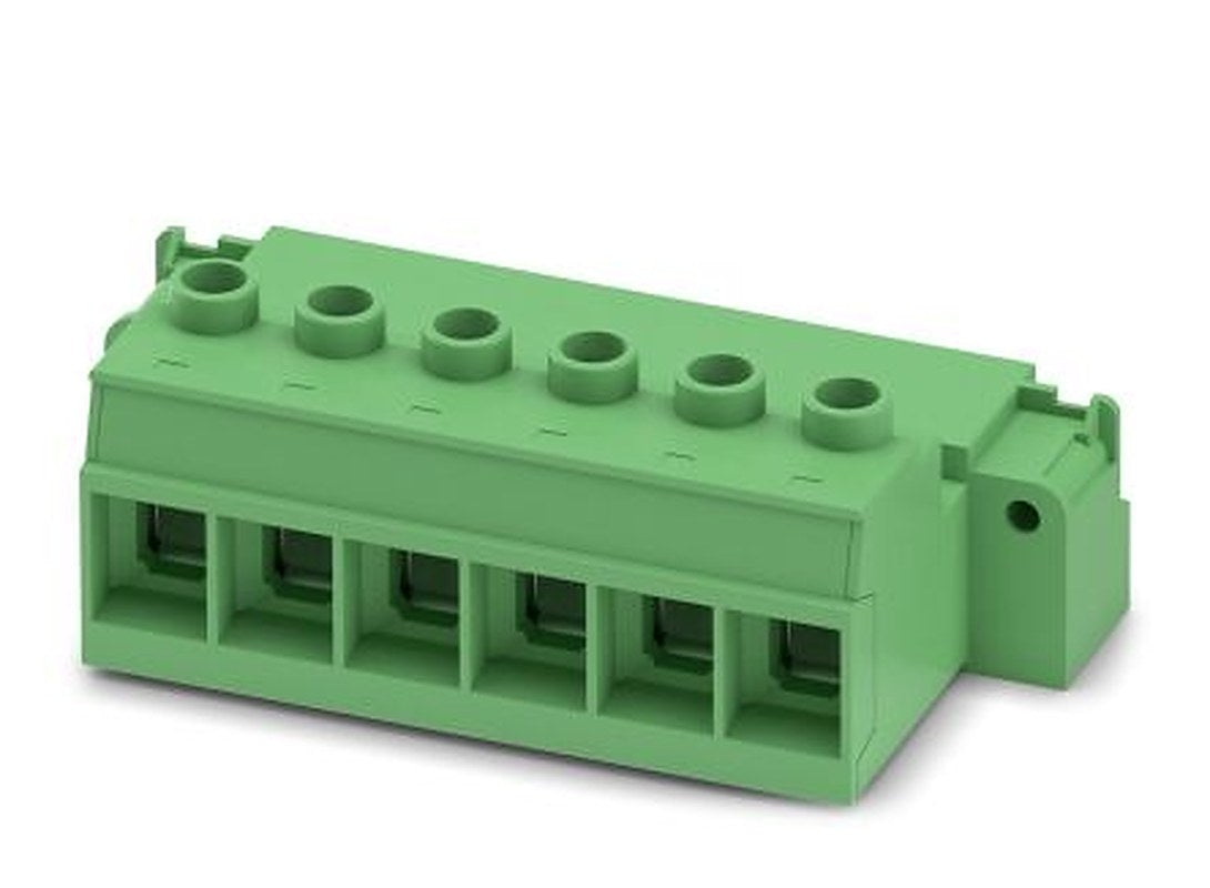 Phoenix Contact IPC 35 HC/6-STGF-15.00 Series Pluggable Terminal Block, 6-Contact, 15 mm Pitch, 1 Row, 1784897