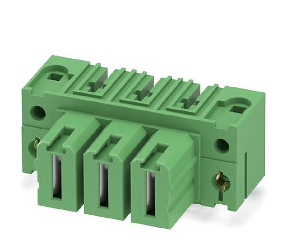 Phoenix Contact IPC 35 HC/ 3-GF-15.00 Series Pluggable Terminal Block, 3-Contact, 15 mm Pitch, 1 Row, 1784923