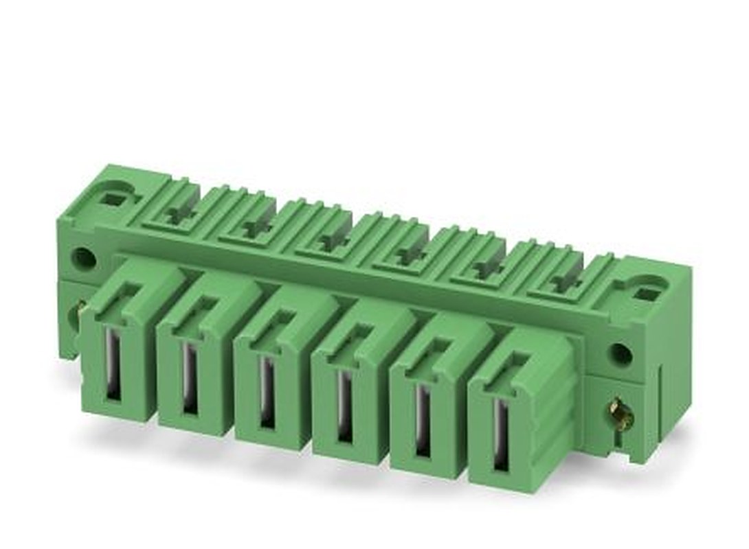 Phoenix Contact IPC 35 HC/ 6-GF-15.00 Series Pluggable Terminal Block, 6-Contact, 15 mm Pitch, 1 Row, 1784952