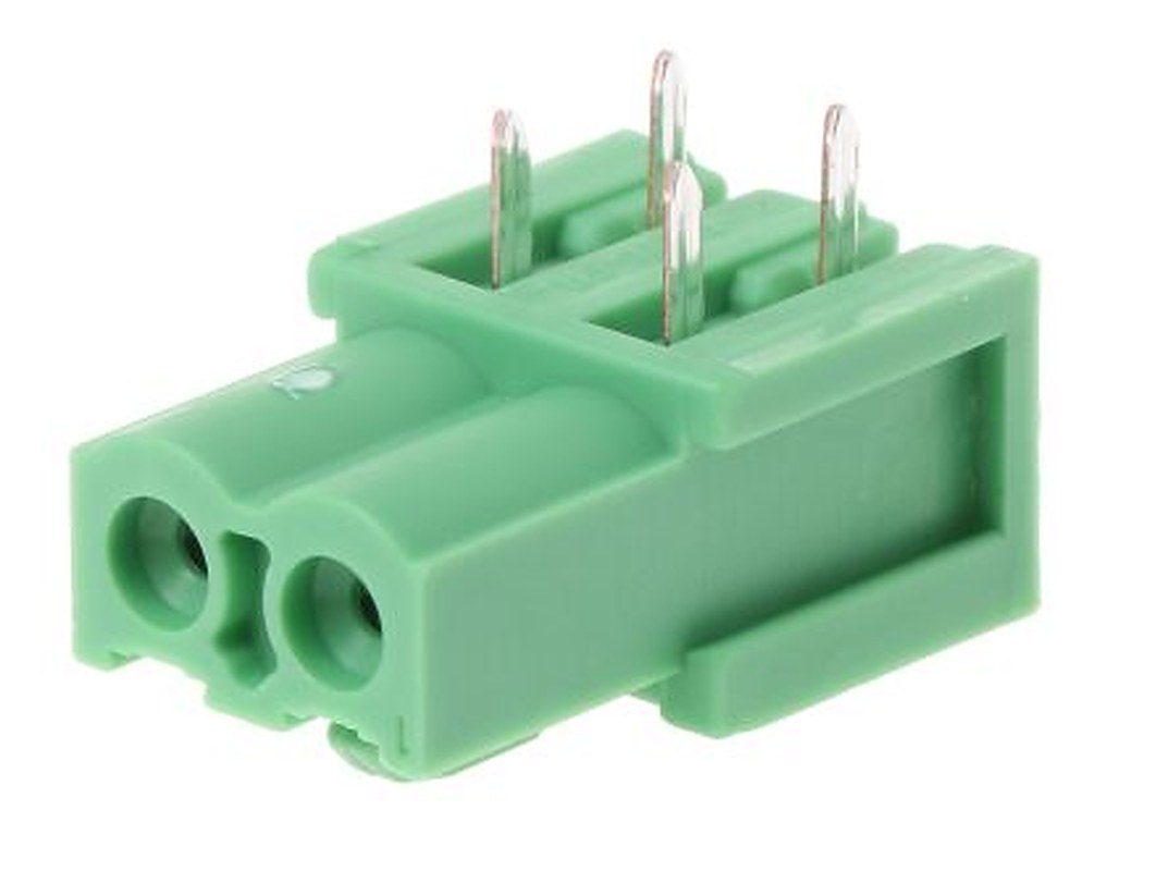 Phoenix Contact IC 2.5/ 2-G-5.08 Series Pluggable Terminal Block, 2-Contact, 5.08 mm Pitch, 1 Row, 1786404